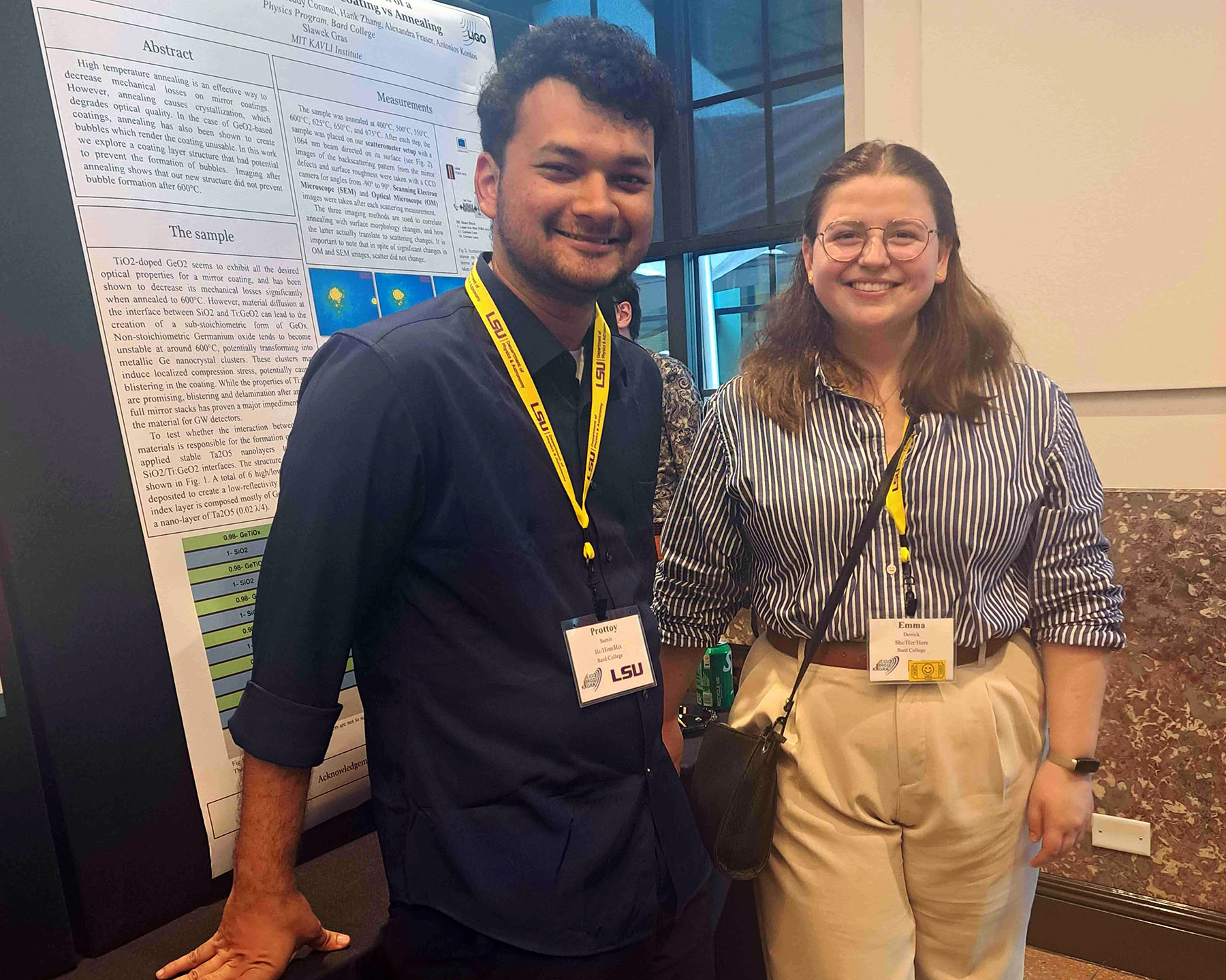 Physics Students Present Poster in Gravitational-wave Conference in Louisiana